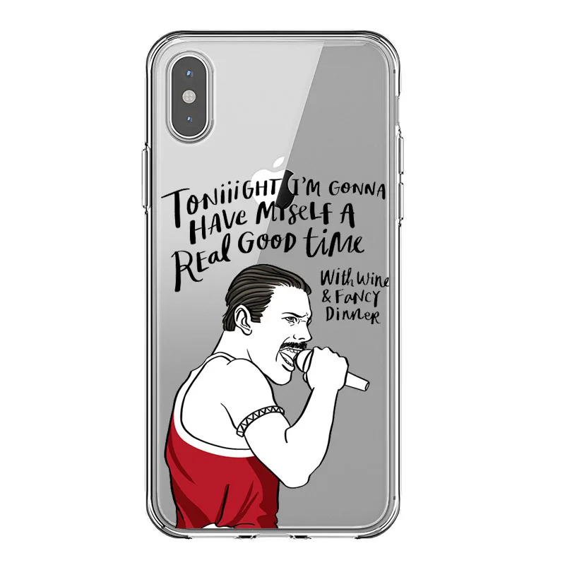 Чехол для телефона Funky Freddie Mercury Queen Pop из мягкого ТПУ iPhone 11 PRO MAX 5 5S SE 6 6S Plus 7 8 X10 XR XS