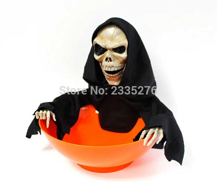 1 шт. чаша для конфет Grim Reaper трюков или лечения декор Хэллоуина Ужасный Череп|bowl|bowl