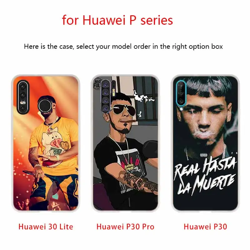 Soft Silicone Protective Case For Huawei P50 P40 P30 P20 Pro P10 Lite P Samrt Z 2020 2019 Cover Anuel Aa Ozuna | Мобильные телефоны