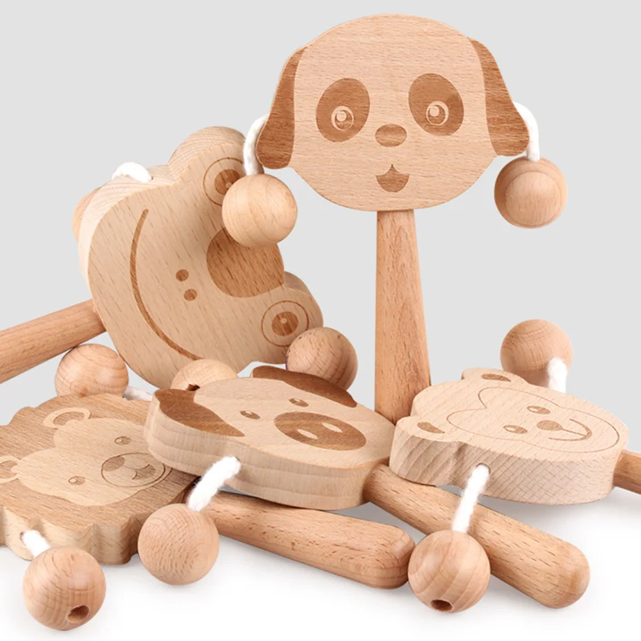 1 шт. бука игрушки жевательные в виде милых животных Погремушка Еда Класс