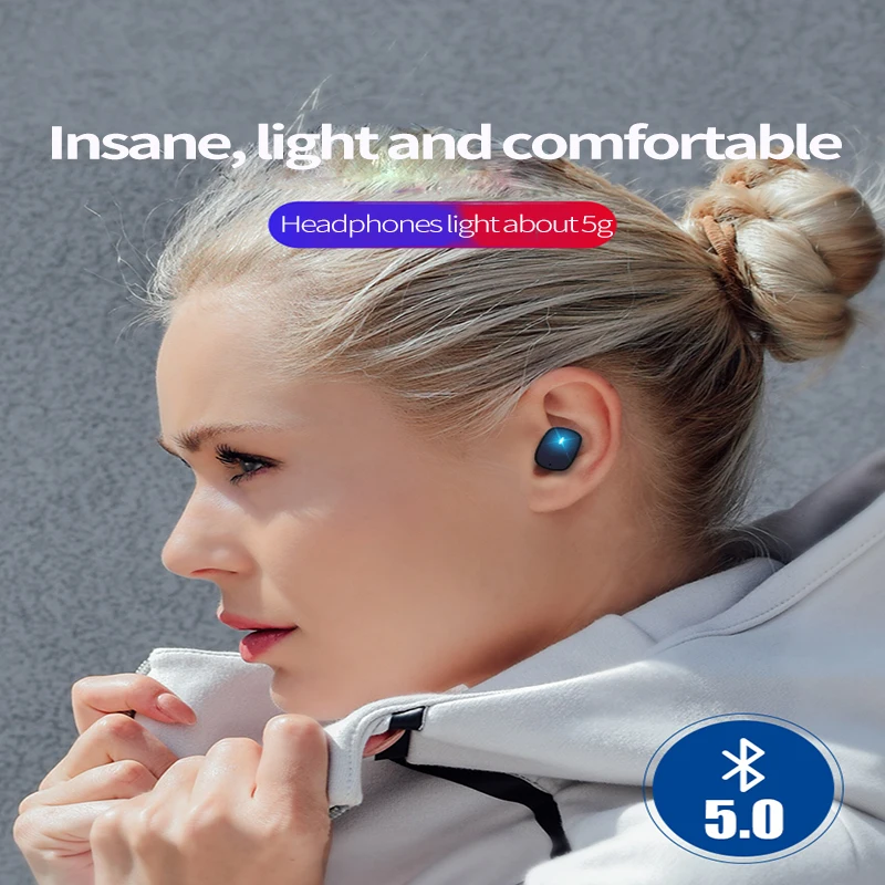 In StockOriginal 5 0 Bluetooth наушники Air Headset True Wireless Stereo Sport ANC Switch ENC Auto Touch Pause Tap Control|Наушники