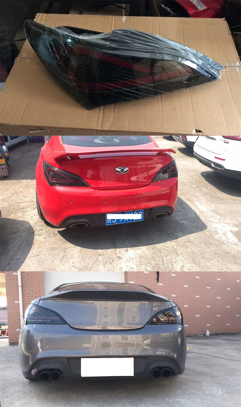 2 шт. Набор для автостайлинга для hyundai монеты светодиодный задний фонарь для Genesis задние фары светодиодные задние фары в сборе автомобильный тюнинговый фонарь