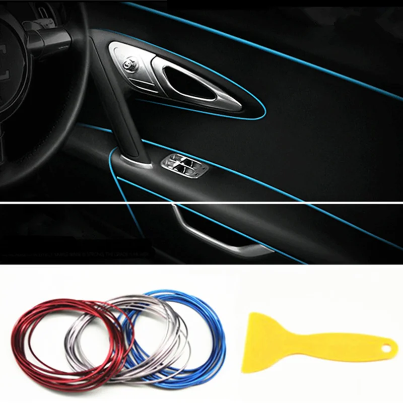 

5M Interior Sticker Decoration Strip Car Styling For Fiat 500 600 500l 500x diagnostic punto stilo bravo freemont stilo panda