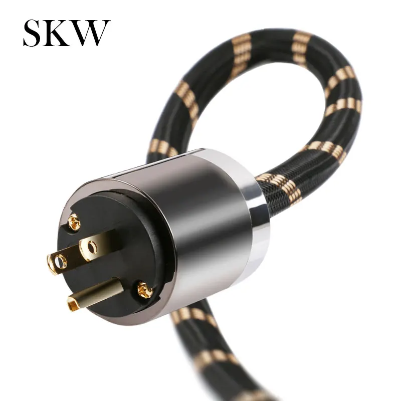 Кабель питания SKW HIFI с вилкой Стандарта США/ЕС кабель 6N OCC длиной 1 м 5 2 3 для фильтра