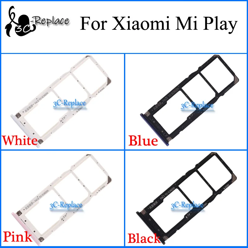 Для Xiaomi Mi Play MiPlay Sim Tray держатель карты Micro SD слот части адаптер карты|Корпусы и