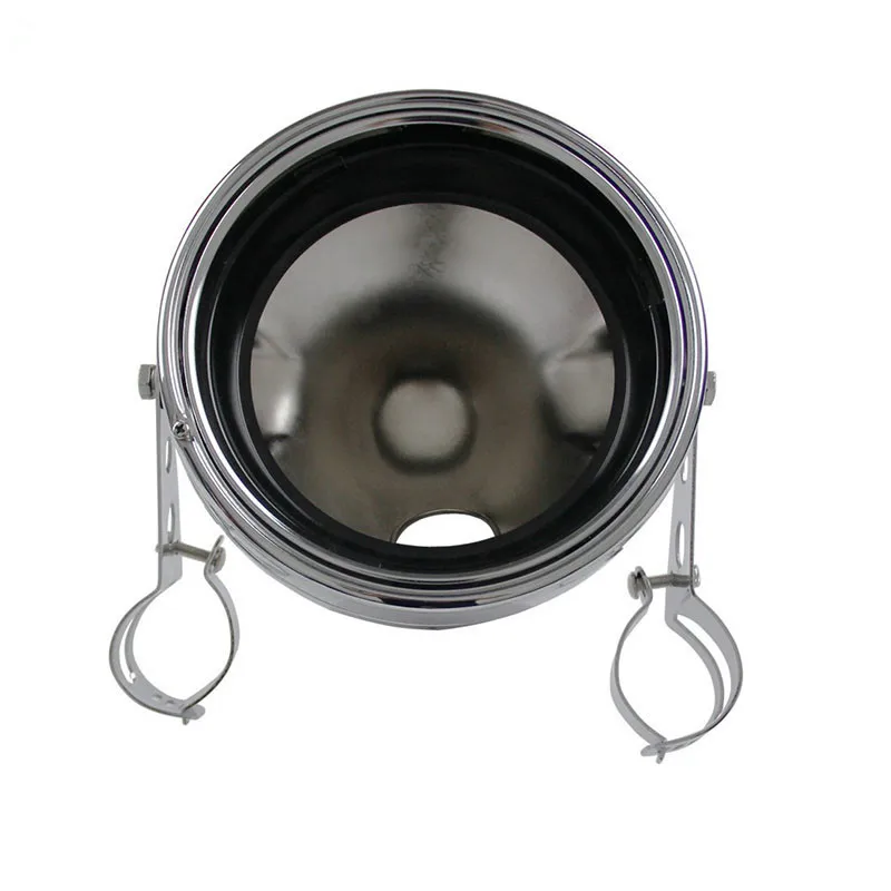 Silver housing Мото Аксессуары 7 ''H4 светодиодный корпус фары Кронштейн 7 дюймов высокий/Низкий налобный фонарь для Harley Chopper Кафе Racer Bobber Curisers - Цвет: Silver housing