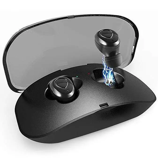 TWS Беспроводная Спортивная bluetooth-гарнитура с зарядным устройством в ухо мини