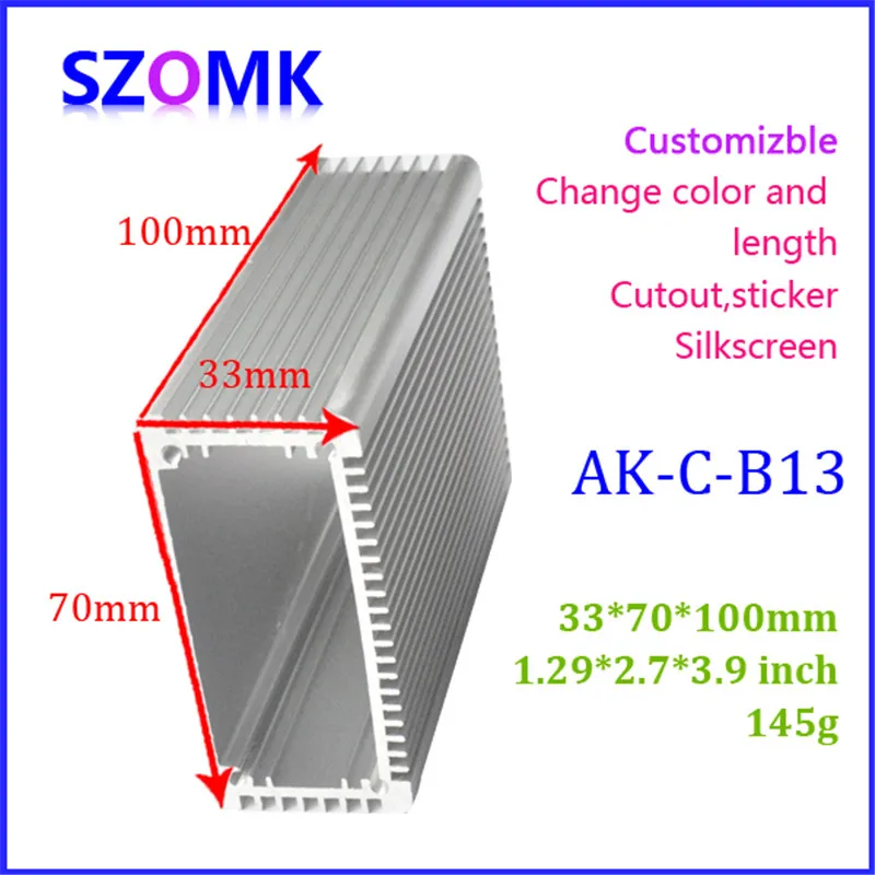 1 шт 33*70*100 мм Горячая продажа szomk pcb выход корпус алюминиевый радиатора коробка