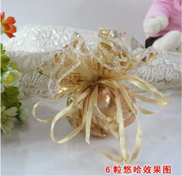 Свадебные сувениры 24 см коробка для конфет милая сумка подарок золотые