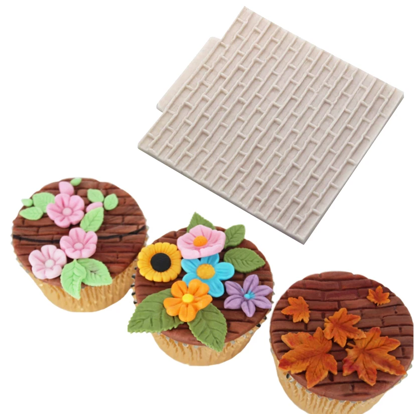 Форма кирпичной стены 100% платиновая силиконовая форма для выпечки инструменты