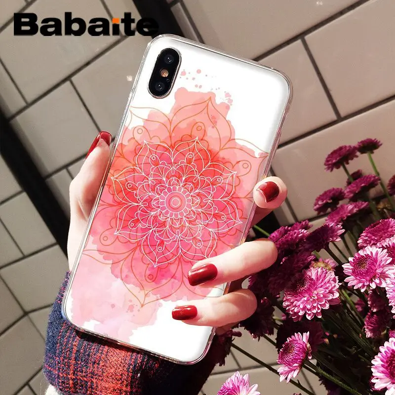 Мягкий чехол для телефона Babaite с изображением цветов Мандалы На Заказ iPhone X XS MAX 6 6S