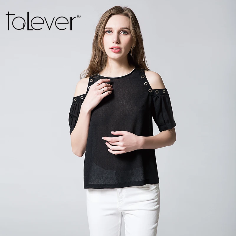 Women Short-Sleeve T-shirt Fashion Brand 2017 Summer Solid Color Chiffon Thin T shirt Female Casual O-Neck Tops Talever | Женская одежда