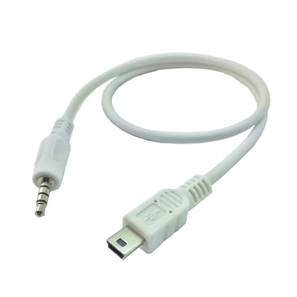 0 5 м 3 мм Автомобильный Hifi AUX аудио мини USB кабель Шнур белый для MP3/4 устройства