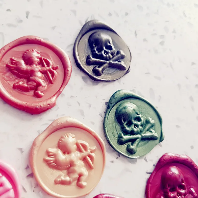 New product Embossed 3D rose flower Leaf unicorn rose skull Wax Seal stamp,wedding laurel wax stamp,envelope seal, 3D seal