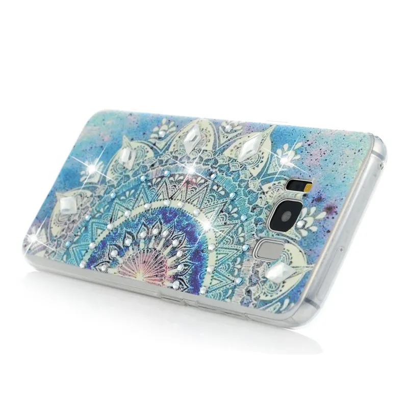 Nextmall For Samsung Galaxy S8 Capa Diamond 3D Bling Phone Case Rhinestone Painted Cover Fundas |