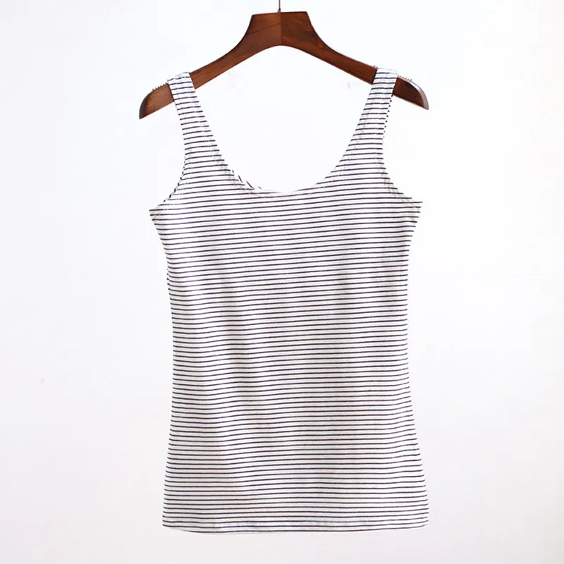 Майка женская в черно белую полоску из натурального хлопка NT121|tank female|striped tank toptank