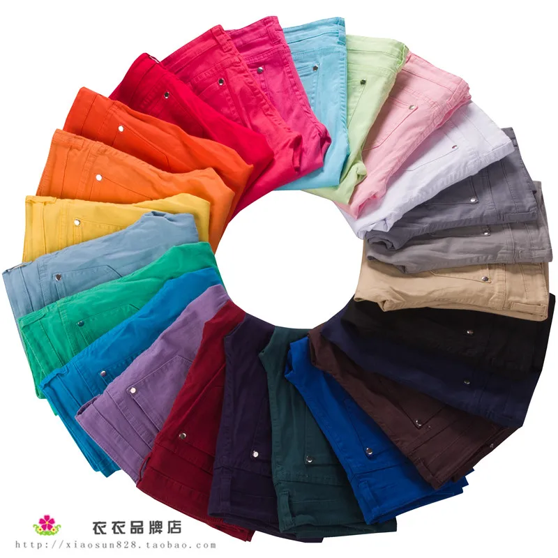 WMWMNUTrousers spring and autumn new candy color pencil pants elastic thin 2017 women's casual wear feet long | Женская одежда