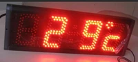 5 inch red color led clock muti functions time and temperature hst4 5r