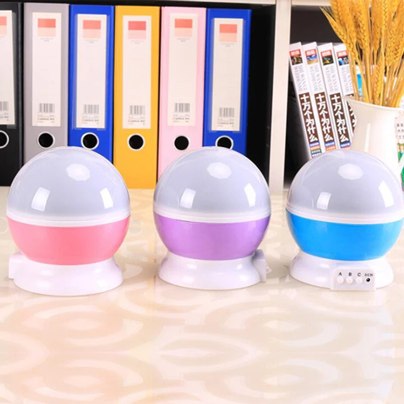 USB LED ночник Луна лампа звездное небо автоматический вращающийся проекционный