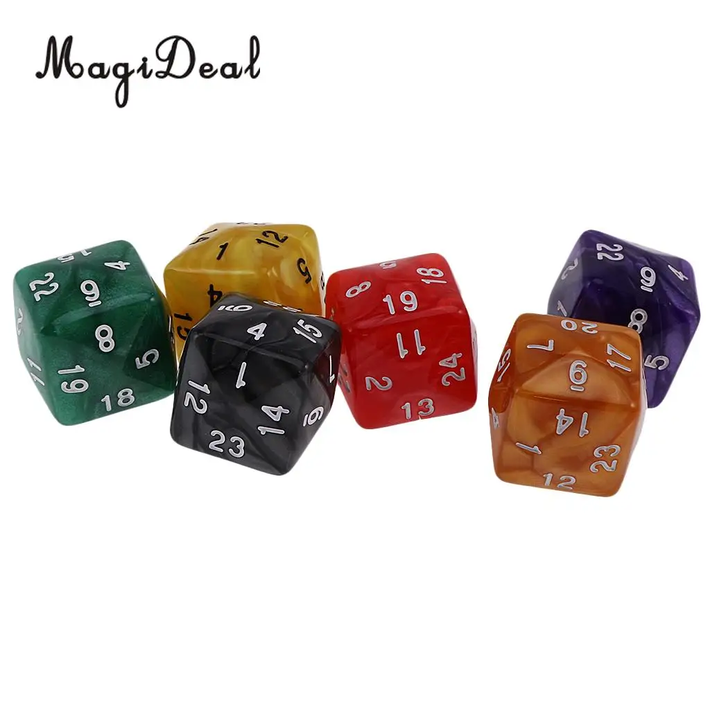 MagiDeal горячая Распродажа 12 шт Акриловые D30 D24 многогранные кости Плашки для D &amp TRPG