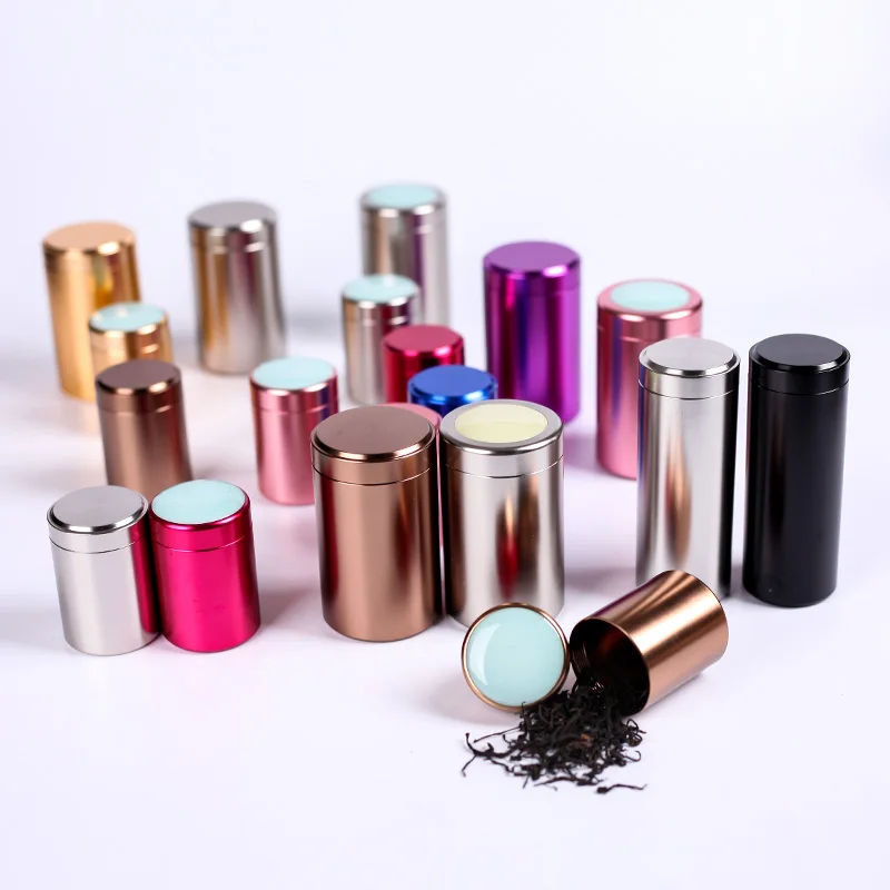Фарфор металлические банки для чая Мини gcaddy небольшой запечатанный контейнеры Портативный Путешествия