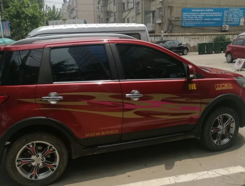 Автомобильная наклейка с левой стороны огнем для автомобилей обеих сторон