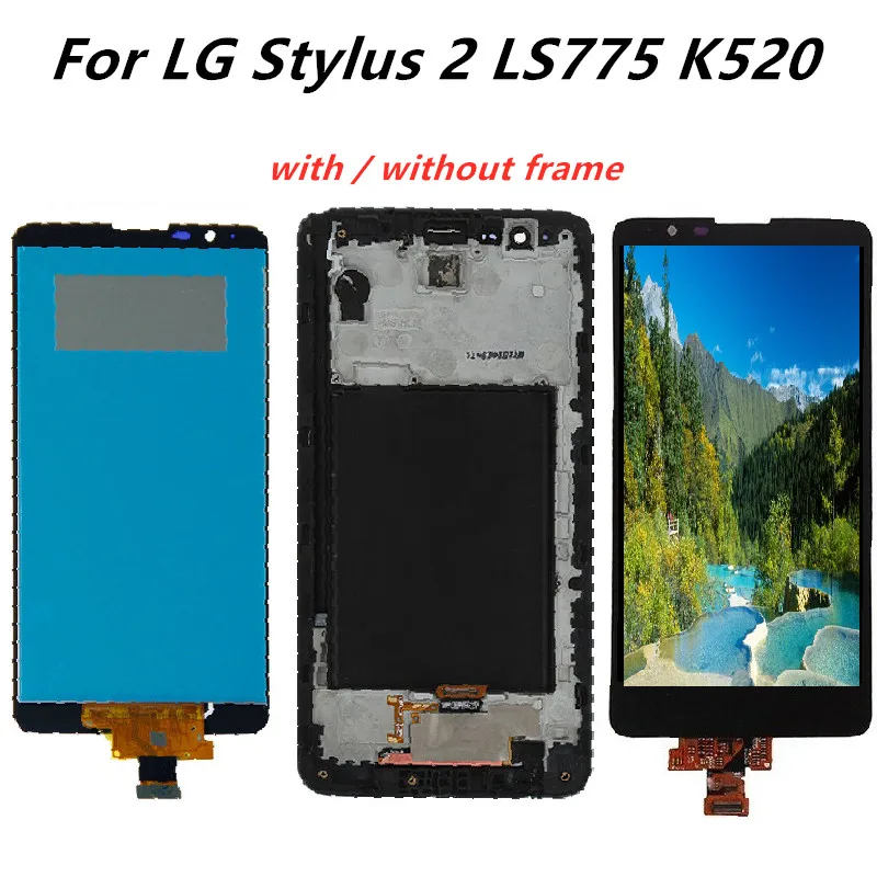 Для LG Stylus 2 дисплей LS775 lcd сенсорный экран дигитайзер сборка Repalcement с рамкой для K520