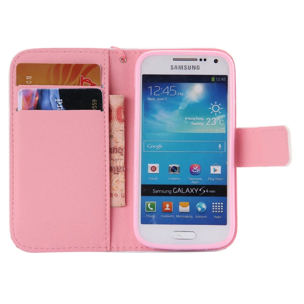 Чехол для телефона Samsung Galaxy S4 mini чехол S4mini i9190 9190 фото + держатель карт|case for samsung