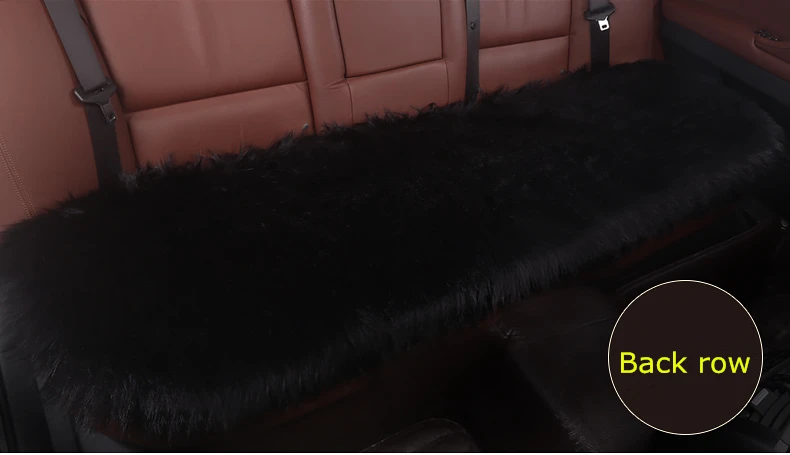 C36 Back row Black 1 шт., зимние чехлы для сидений автомобиля, Длинные шерстяные, плюшевые, с подогревом, меховые, кожаные, мягкие, автокресла, набор подушек для автомобилей, стильные аксессуары для интерьера - Название цвета: C36 Back row Black
