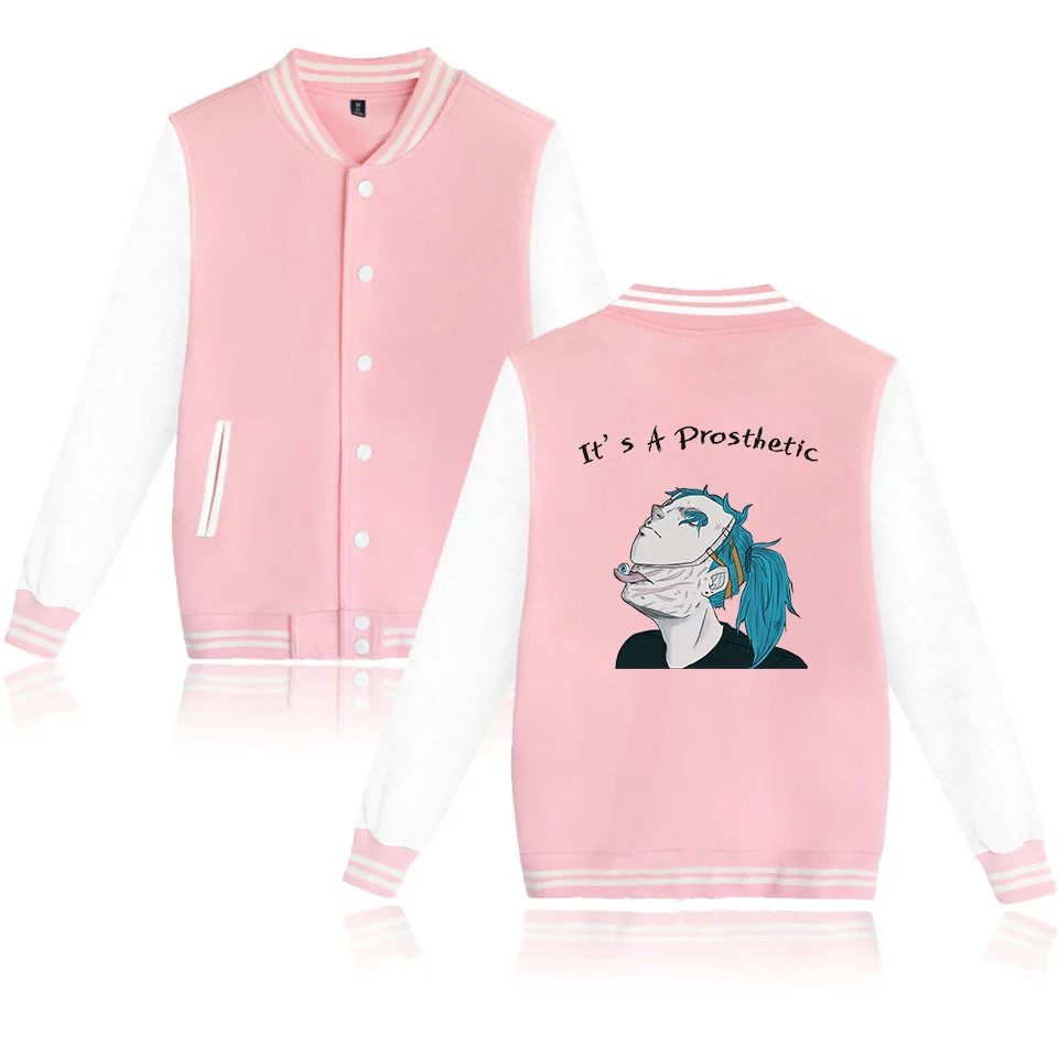 PINK SALLY JACKET XXS-XXXXL, бейсбольная куртка для игры sally face, унисекс, толстовки, Толстовка sally face eyes, маскарадные костюмы, куртка, пальто размера плюс - Цвет: PINK SALLY JACKET