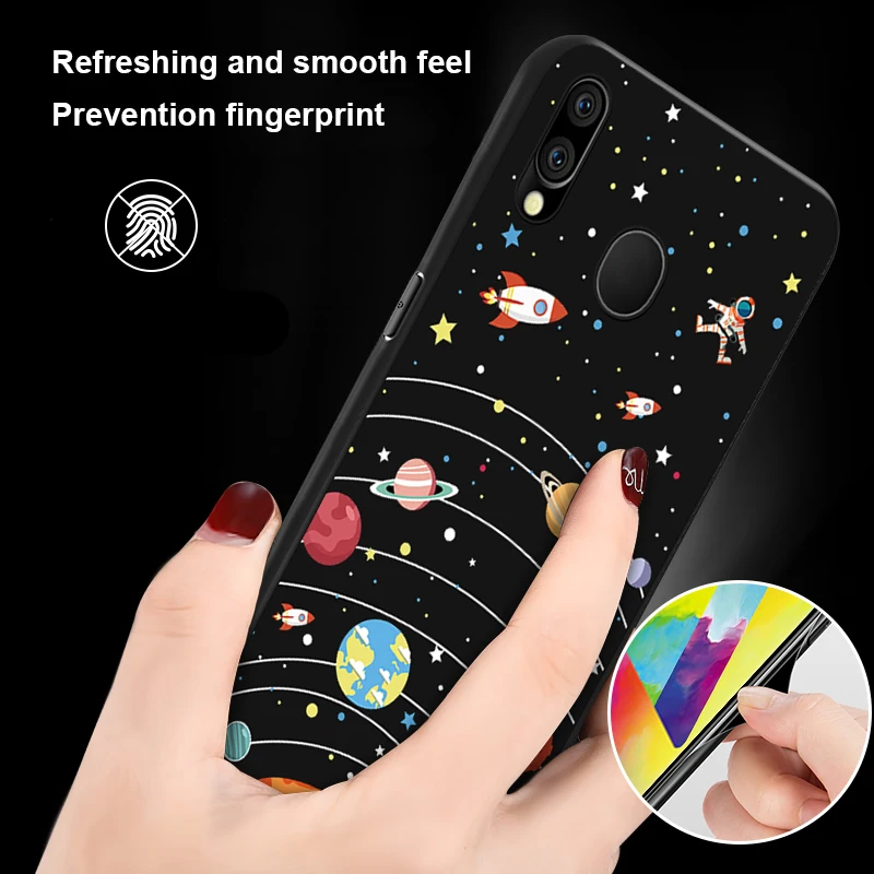 Силиконовый чехол с рисунком для Samsung A50 мягкий из ТПУ Galaxy M30 M20 M10 A70 A40 A20 A10 парные