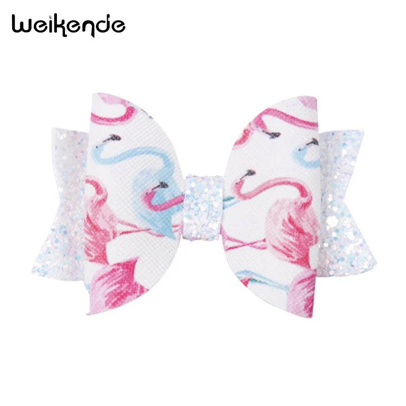 3 Inch Cute Glitter Colorful Rainbow Hair Bows Clips For Girls Lovely Bow Barrette Hairgrips Kids Hairbow Accessories | Детская одежда