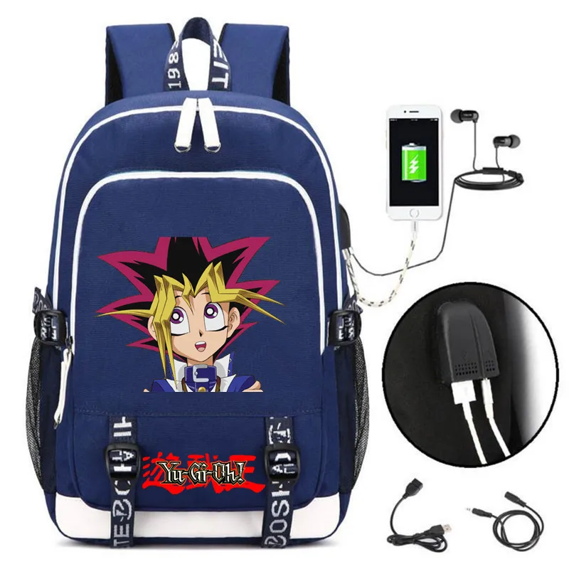Blue 04 Аниме Yu Gi Oh юги Муто Millenium головоломки рюкзак подростков Дети школьный рюкзак, сумка для книг унисекс ноутбук путешествия сумки на плечо подарок - Цвет: Blue 04