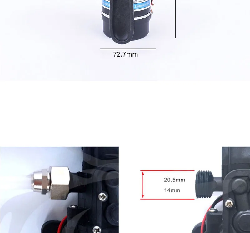 Электрический 12V 24V 120W 188PSI 10/мин водяная пленка высокого Давление самовсасывающий насос возврата насос обратного Управление для сада