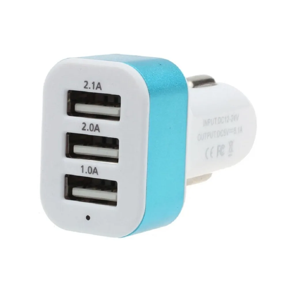 Новое поступление 4.1A 3usb порт высокое качество автомобильное зарядное устройство