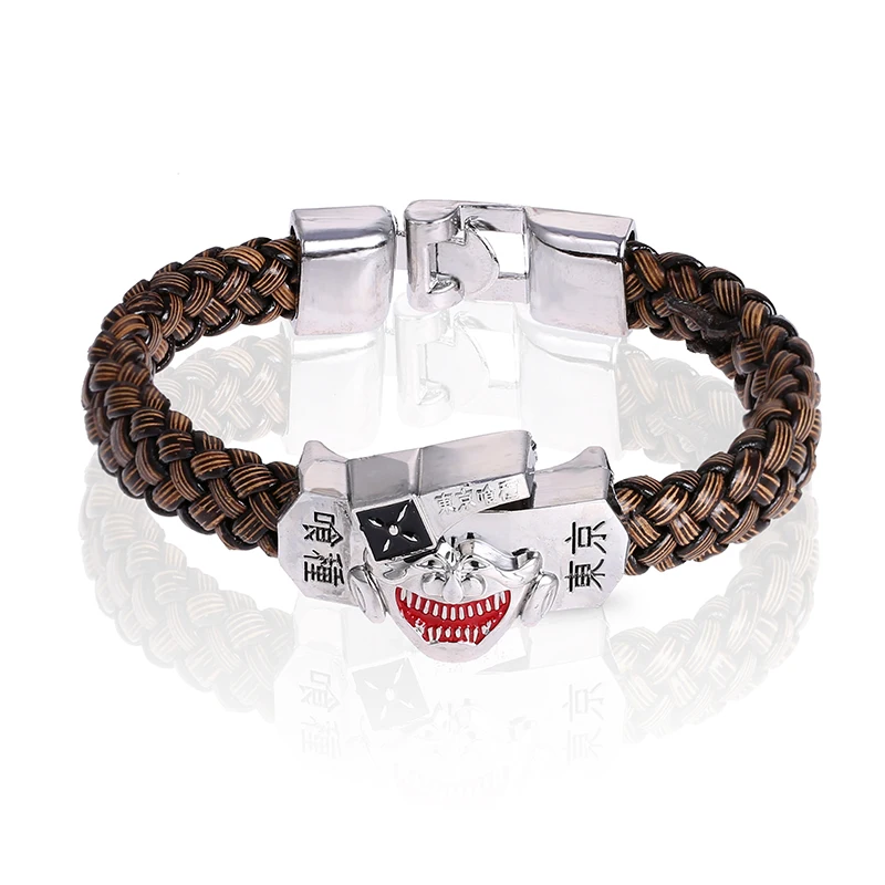 

J Store Anime Souvenir Cosplay Bracelet Tokyo Ghoul Kaneki Ken Weave Leather Bracelet Bangle Cosplay Jewelry