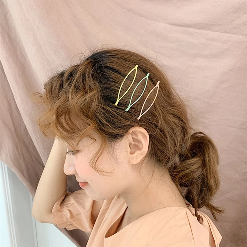 3 шт./компл. 2020 новые женские базовые заколки для волос с волной макарон