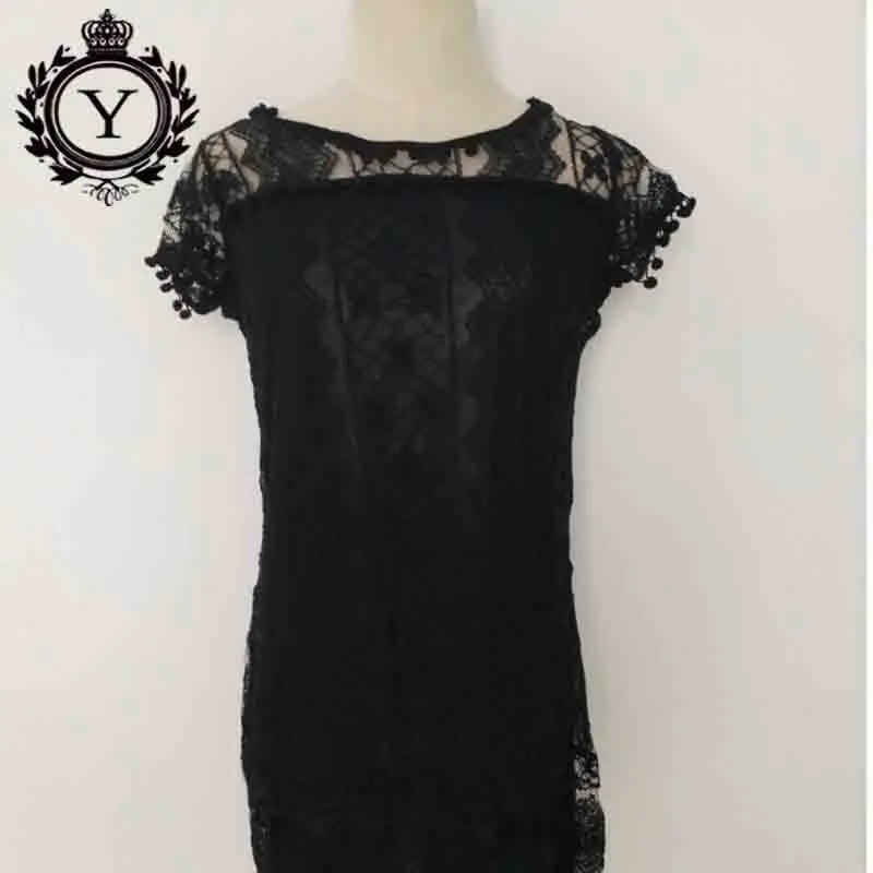 COUTUDI Summer Dress Sexy Women Casual Sleeveless Beach Short Tassel Black White Mini Lace Vestidos Plus Size S-5XL | Женская одежда