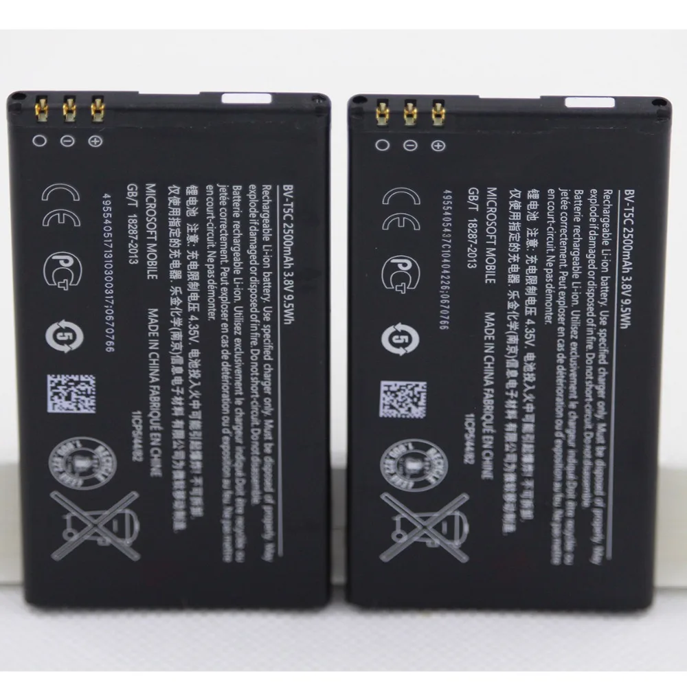 Для Nokia Lumia 640 RM 1113 1073 1077 BVT5C 2500 мАч BV T5C литий ионная запасная батарея для