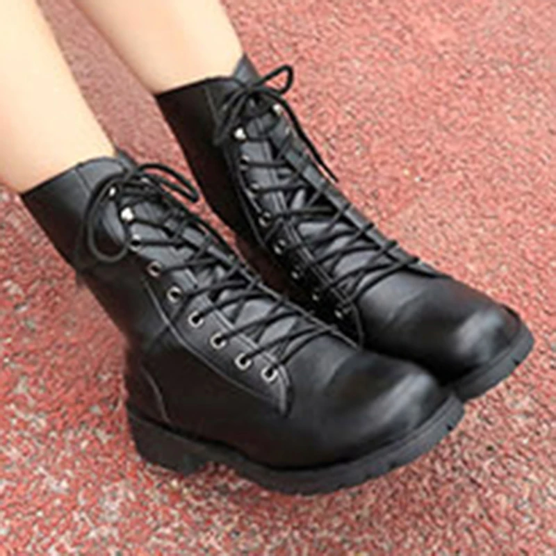 2020 женские ботинки из искусственной кожи зимняя теплая обувь Botas Feminina модные