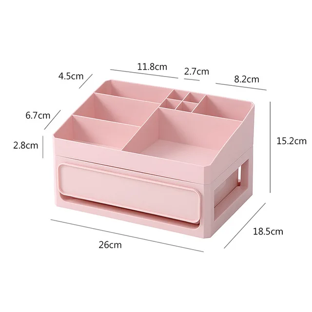 Single layer Pink WBBOOMING многослойный пластиковый ящик для хранения нижнего белья, ювелирный контейнер для дома, офиса, хранилище косметичка органайзер, коробки - Цвет: Single layer Pink