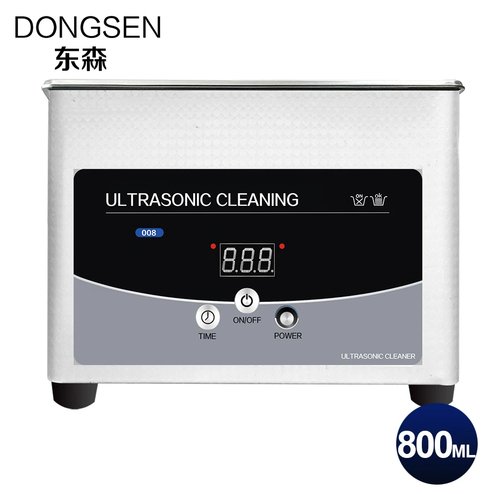 0.8L Mini Portable Ultrasonic Cleaner Power Adjustable Ultrasound Bath Fruit Ring Coin Razor Denture Mold Oil Washer Machine | Бытовая