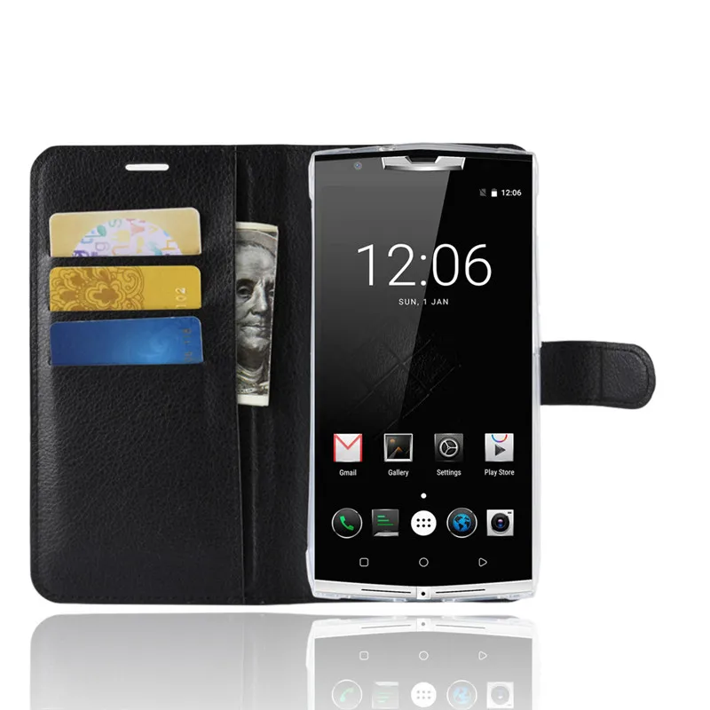 K10000Pro чехол для Oukitel K10000 Pro кошелек с отделением карт флип кейс узором Личи кожаные