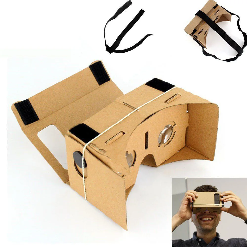 Очки виртуальной реальности VR Google картонные 3D очки для телефона экран 5 0 +