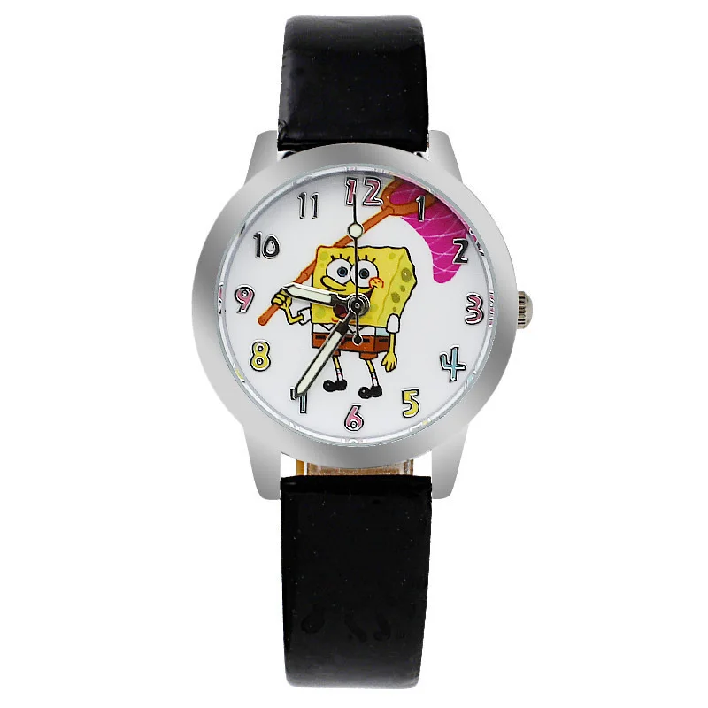 Новые брендовые Детские повседневные часы кожа кварцевые светящиеся дети