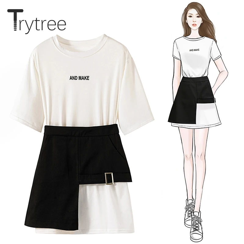 Женский Повседневный костюм Trytree комплект из двух предметов хлопковый Длинный