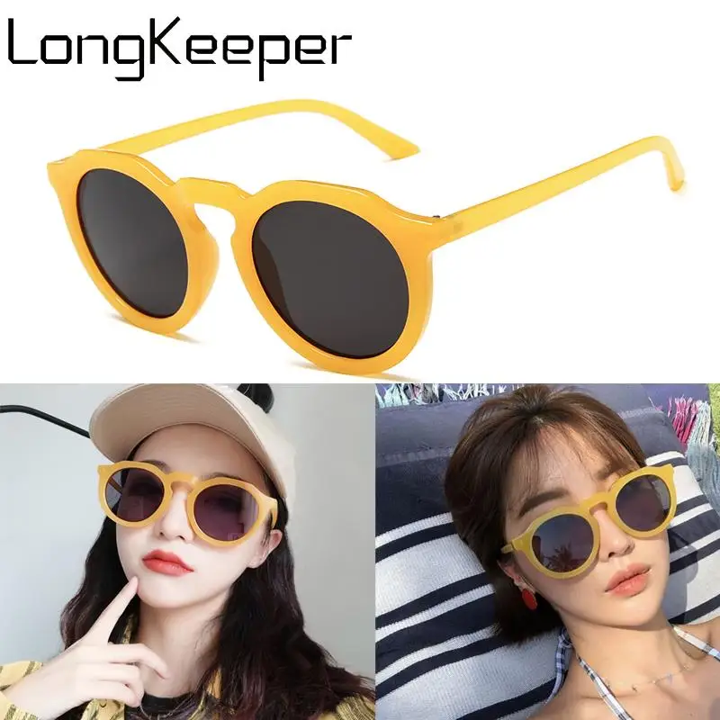 Женские круглые солнцезащитные очки Long Keeper с цветными линзами цвет в