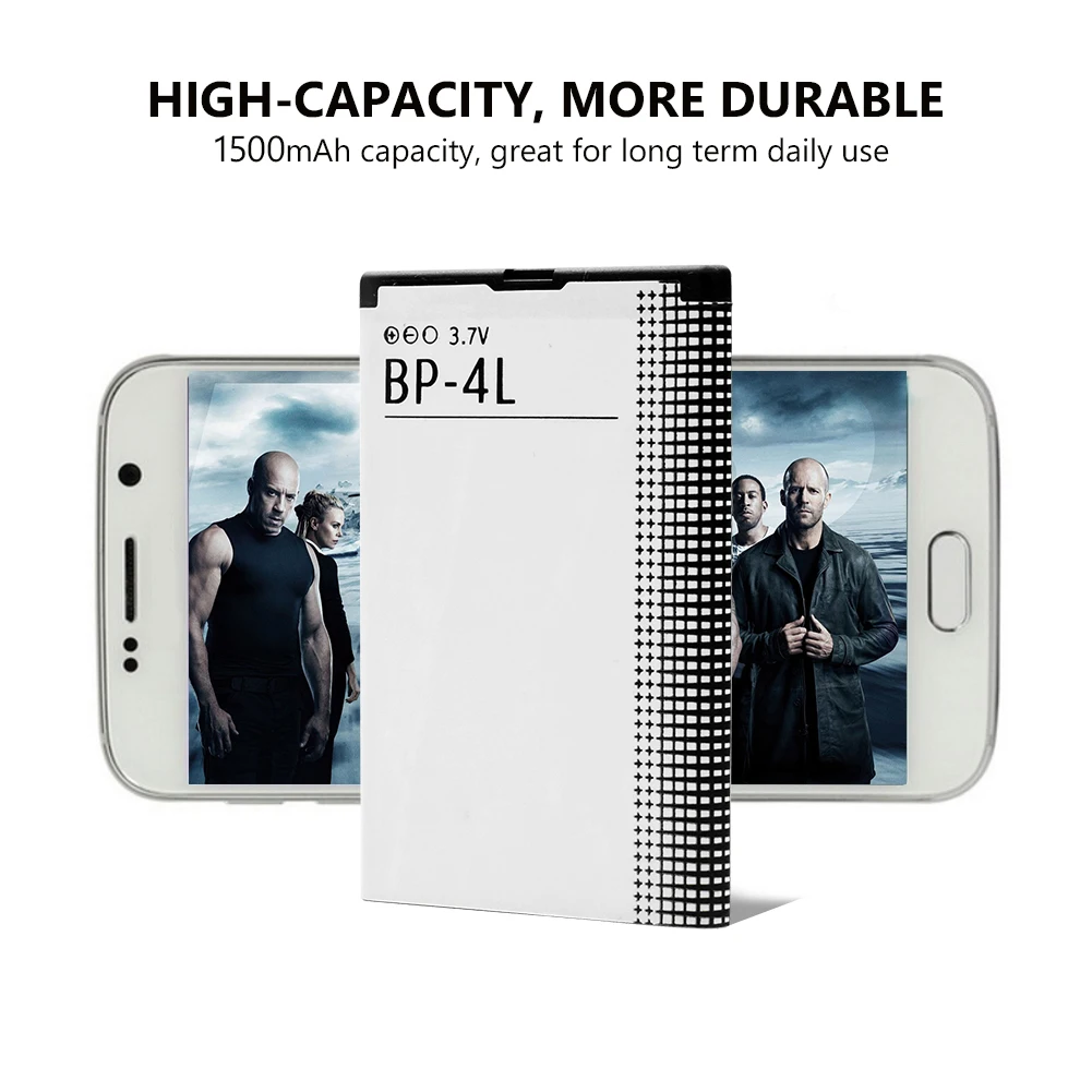 DC 3 7 V BP 4L Батарея 1500 мАч высокой Ёмкость для Nokia E61i E52 E55 E6 E63 E71 E72 E73 E90 E95 6650F 6650T 6760 N810
