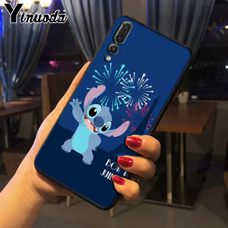 Yinuoda lilo stich ohana Модный чехол для телефона Huawei P20pro mate10lite p9 p10plus honor 8x 7A nova3i mate20lite funda |