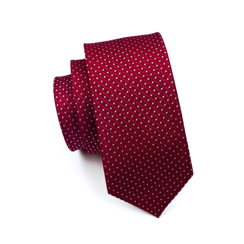 Мужской галстук Красный жаккардовый с геометрическим узором|ties ties|neck tieties for men |